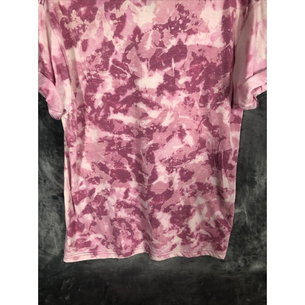 Live Life In Full Bloom Women’s Tie Dye Bleached T-Shirt Size Adult Large Hippie - Picture 7 of 9